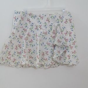 American Eagle Ruffled Floral Prairie Print Mini Skirt